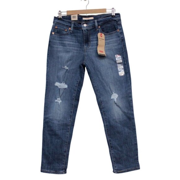 NWT Levi's Boyfriend Jeans Size 8 29 x 27 Mid Rise Denim Relaxed Fit Tapered Leg - Picture 1 of 15